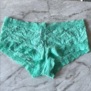 NWT HANKY PANKY signature lace Boyshort bright Mint women’s size s